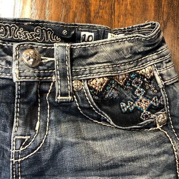 MISS ME Girls Jean Short Size 10 - Picture 5 of 15